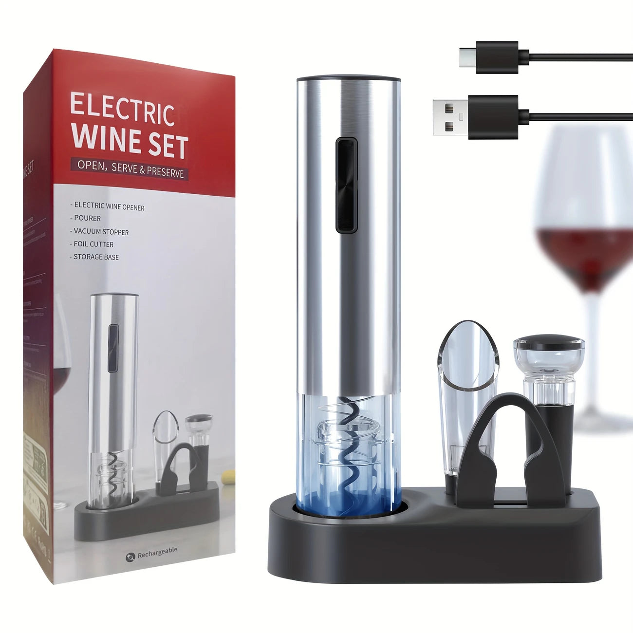CorkBot™ | Abridor de Vino Eléctrico Automático 🍷 | El regalo Perfecto para Papá 🎁