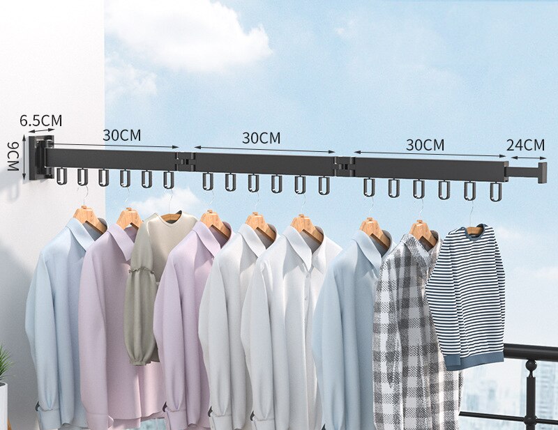 FlexDry™ - Tendedero de ropa plegable y ajustable