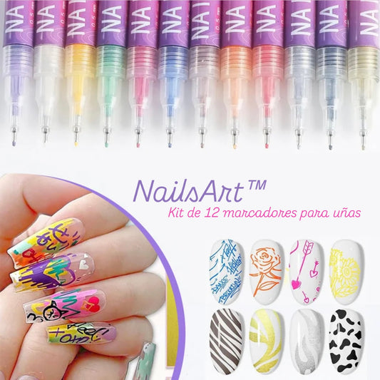 NailsArt™ 🖌️ Kit de marcadores para uñas 💅