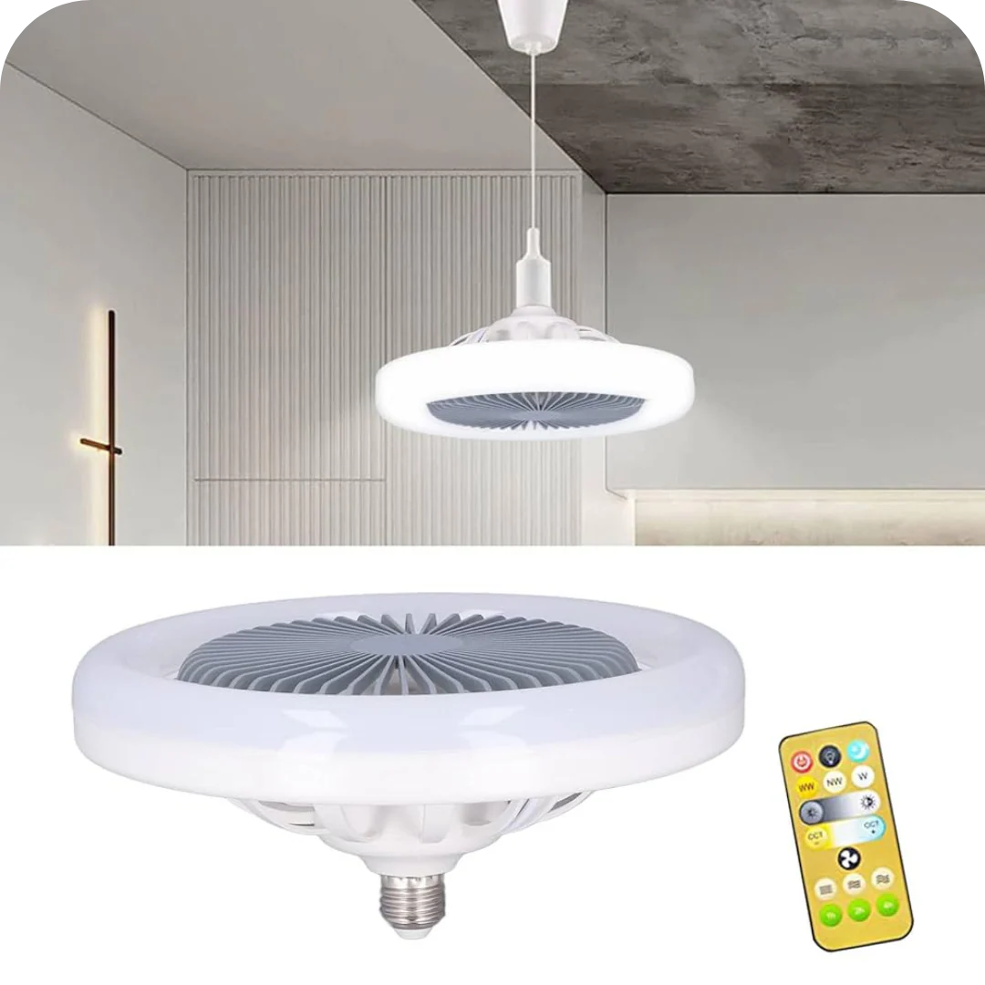 AeroLuz Flex™ - Ventilador de techo con luz y control remoto ༄