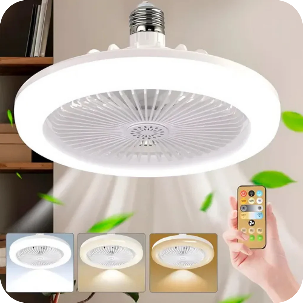 AeroLuz Flex™ - Ventilador de techo con luz y control remoto ༄