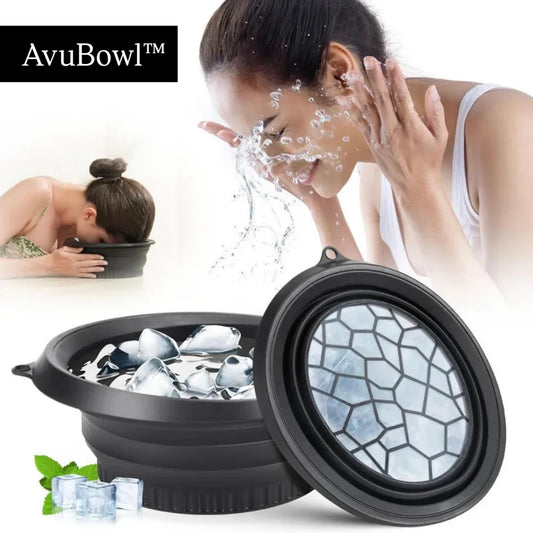 AvuBowl™ - Bowl plegable para terapia en frío facial con hielera incorporada
