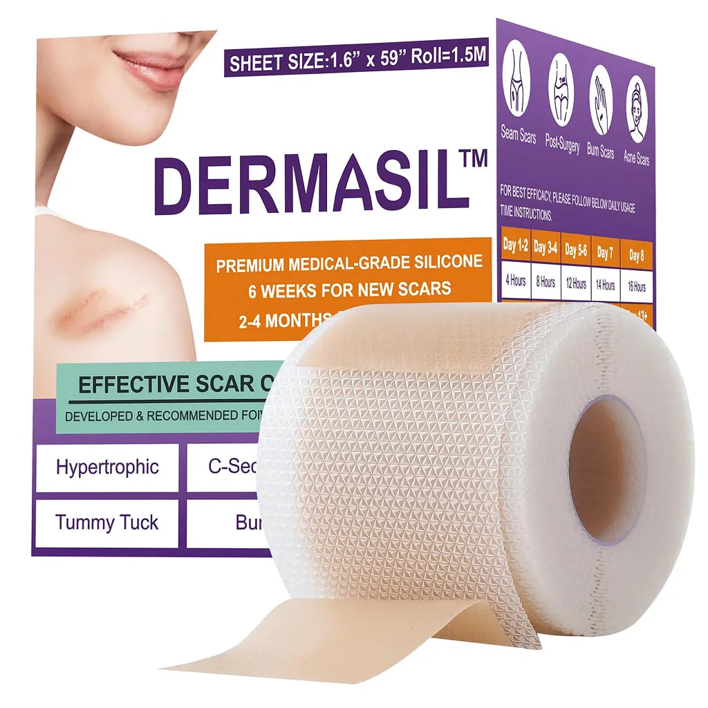DermaSil™ - Cinta de silicona | Elimina las cicatrices y arrugas en semanas