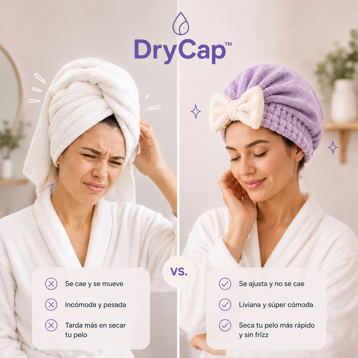 DryCap™ - Gorra de microfibra para el cabello, PROMO 2 x 1, CON ENVÍO GRATIS!!