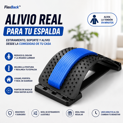 FlexBack™ - Estirador de espalda, masajeador lumbar