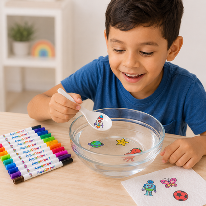 AquaDraw™- Kit de 12 marcadores mágicos para el agua con cuchara 🎨
