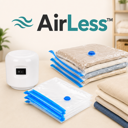 AirLess™ - Kit de aspirador eléctrico + 3 bolsas para guardado de ropa al vacío