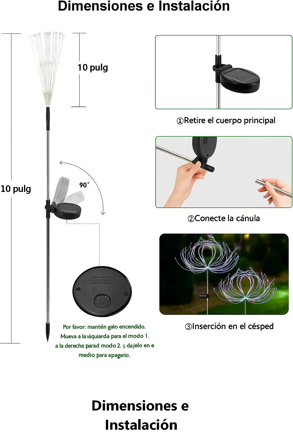 SolarBurst™  | Set de 2 Luces Solares Tipo Fuegos Artificiales Moldebles | Ilumina tu Jardín con Magia