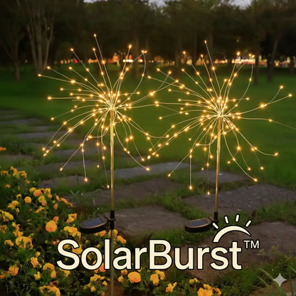 SolarBurst™  | Set de 2 Luces Solares Tipo Fuegos Artificiales Moldebles | Ilumina tu Jardín con Magia