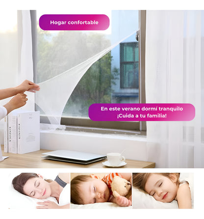FlyBlocker™ 🚫 Cortina mosquitera adaptable 150 x 180cm 🦟