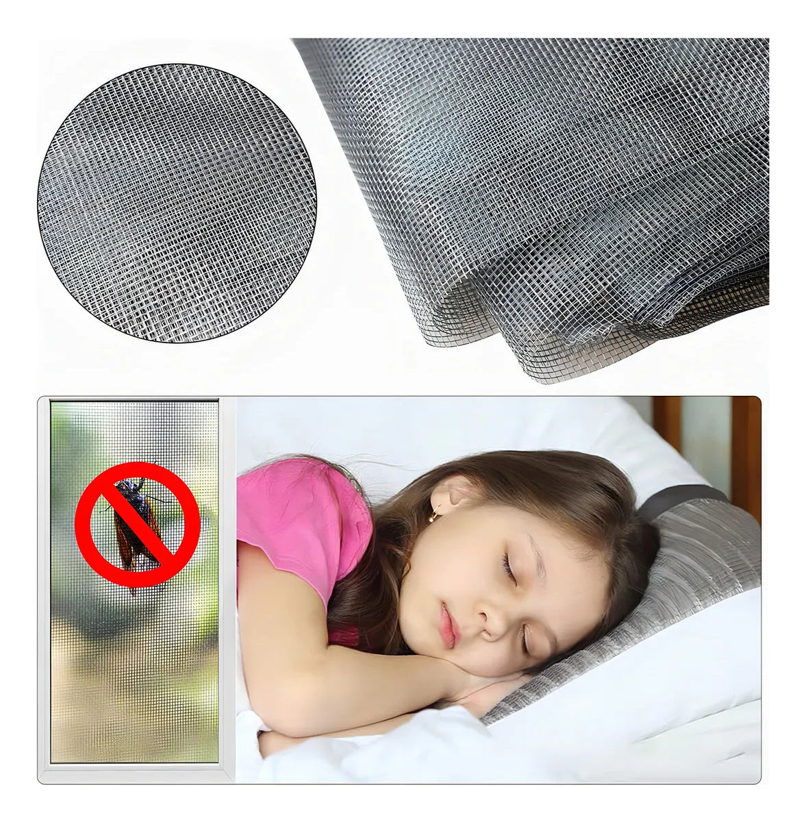FlyBlocker™ 🚫 Cortina mosquitera adaptable 150 x 180cm 🦟
