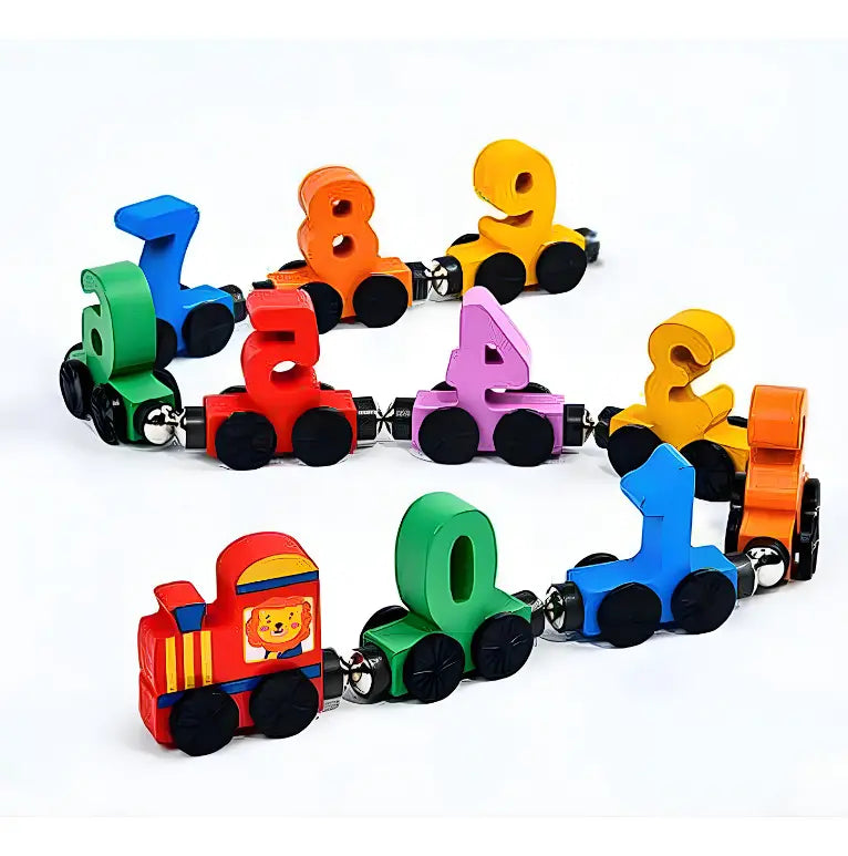 Tren magnético Montessori "Números" de madera 🚆