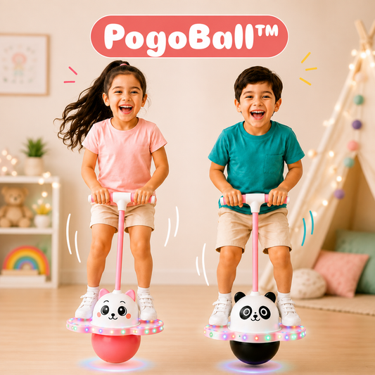 PogoBall™ - Juguete ejercitador de rebote con luces 👧⚽👦🐼