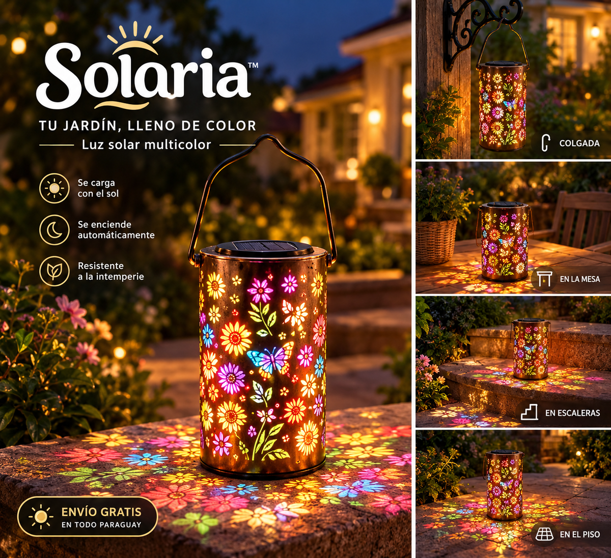 Solaria™ - Lampara solar decorativa 🌻 🦋