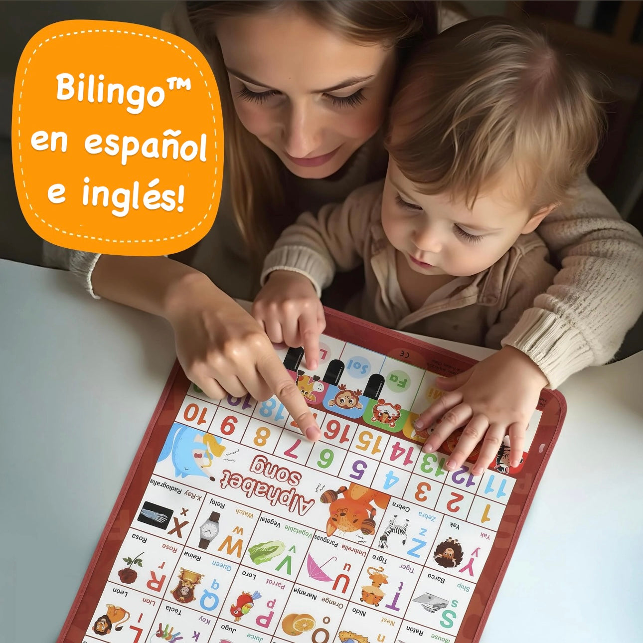 Bilingo™ - Mural educativo, didáctico y bilingüe con audio y música! 🧒 📖 👦