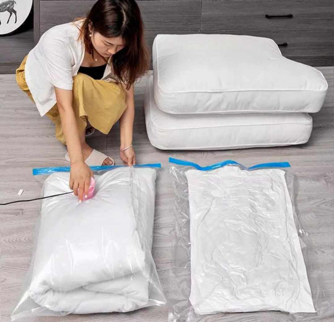 AirLess™ - Kit de 3 bolsas para guardado de ropa al vacío + aspirador eléctrico