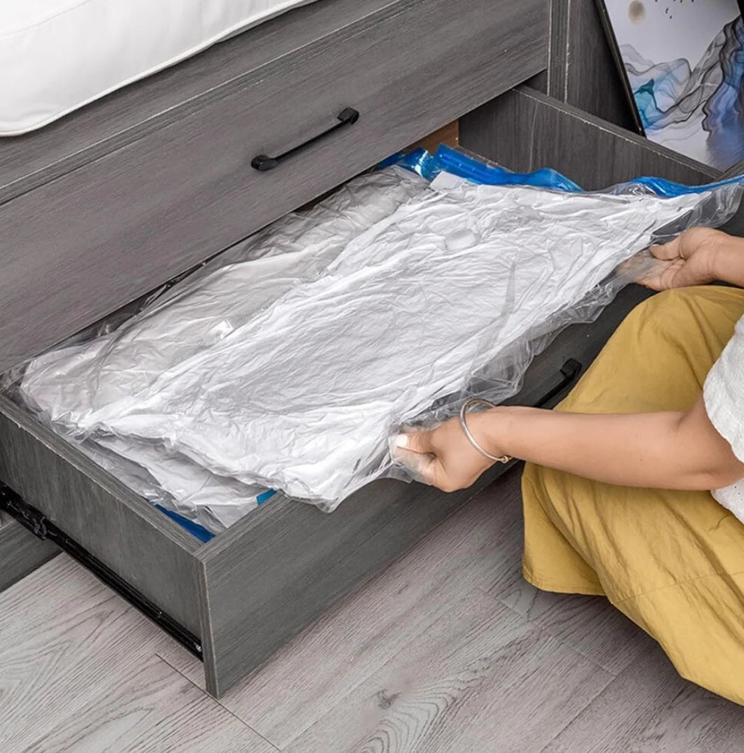 AirLess™ - Kit de 3 bolsas para guardado de ropa al vacío + aspirador eléctrico