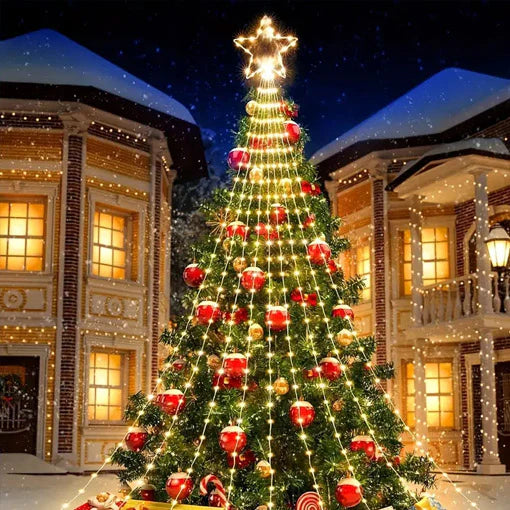 StarLights™ | 193 Luces en cascada con estrella 🌟🎄