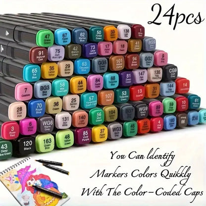 MagicColors™ | MARCADORES TOUCH DOBLE PUNTA 24 pcs