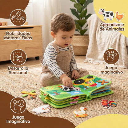 SensoriKids Farm™ - Libro sensorial Montessori ¨La granja¨🐴🐮🐷🐄🐐🐏🐑🐖