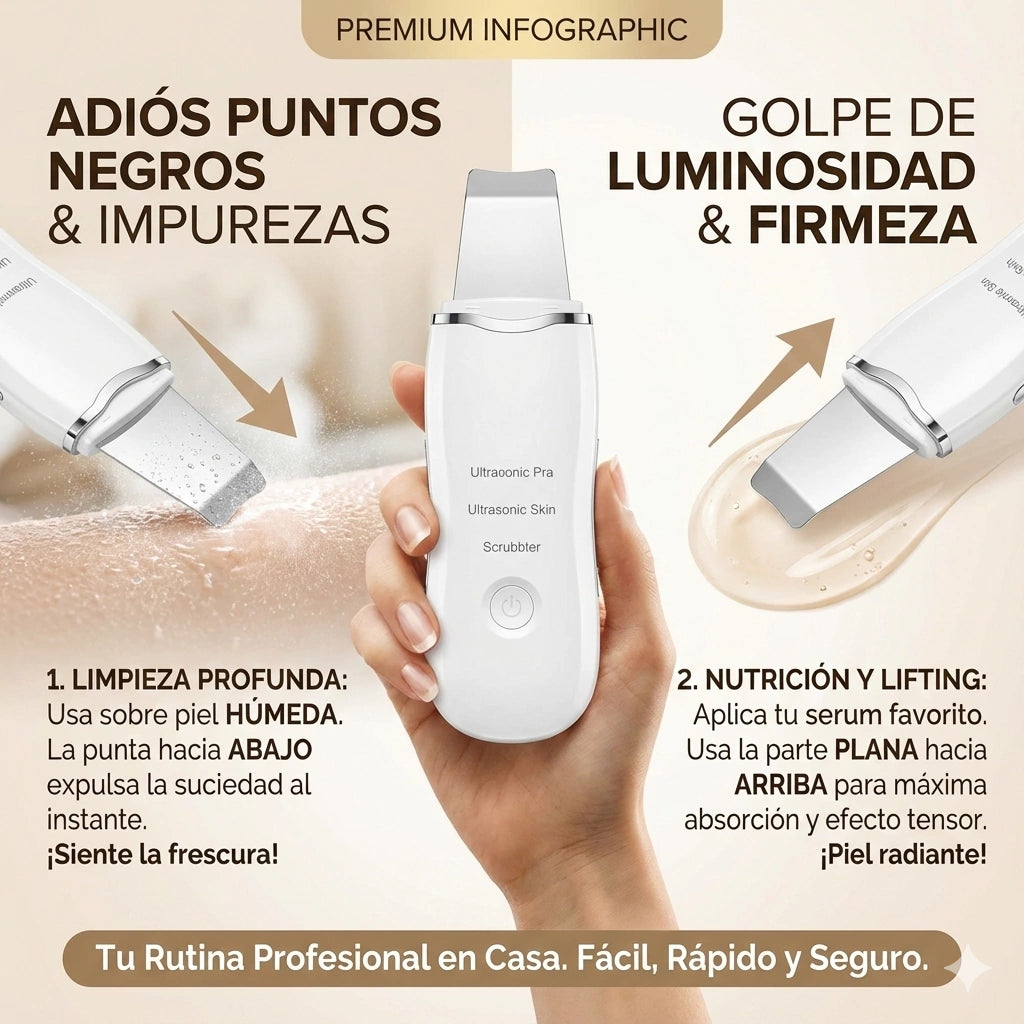 DermaSonic™ - Limpiador facial ultrasónico 3 en 1 ✨