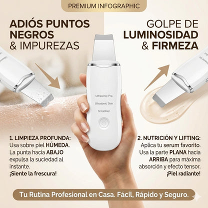 DermaSonic™ - Limpiador facial ultrasónico 3 en 1 ✨