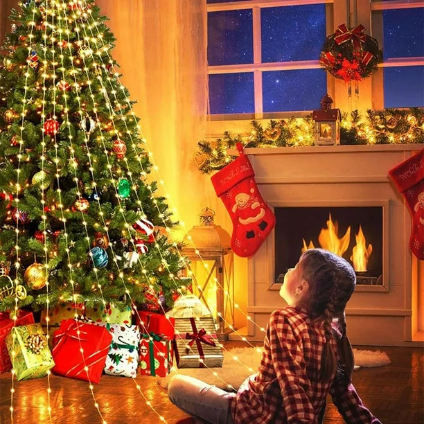 StarLights™ | 193 Luces en cascada con estrella 🌟🎄