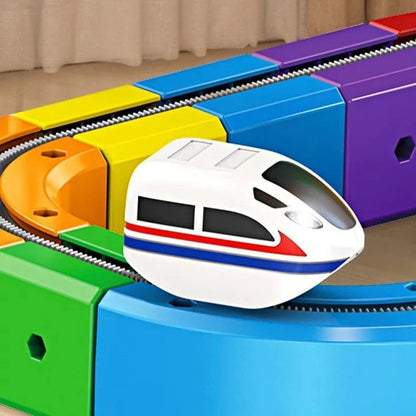 MagnoRail™ -Vía de tren modular 3D magnética 🚆 Con carga USB