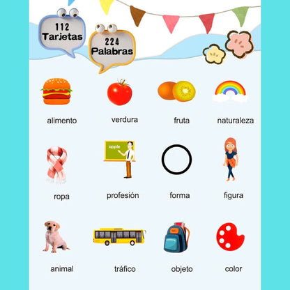 MiniLingo™ - Lector de cartas educativas bilingües (en español e inglés) 🎶 con cargador usb