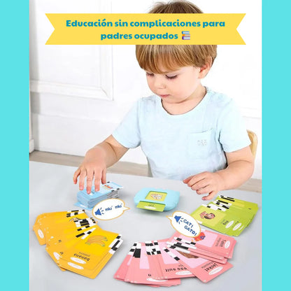 MiniLingo™ - Lector de cartas educativas bilingües (en español e inglés) 🎶 con cargador usb