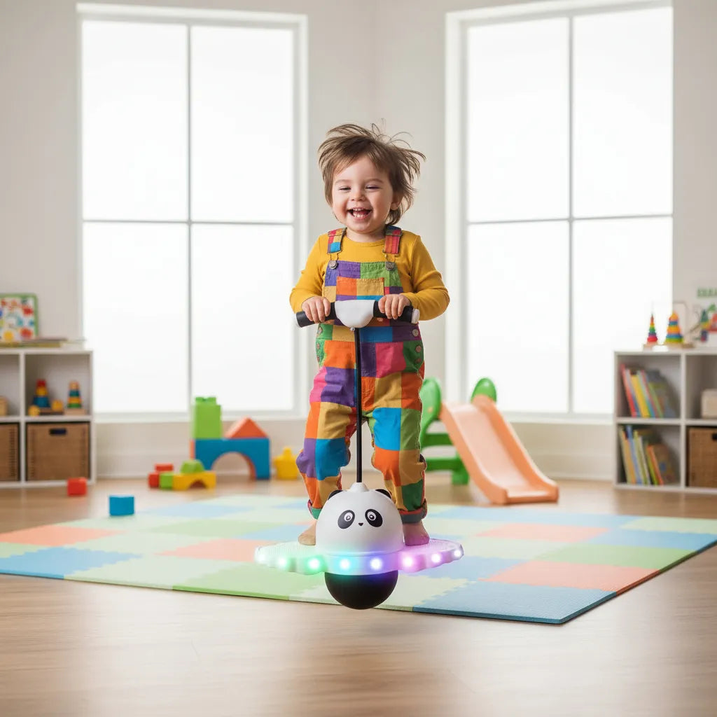 PogoBall™ - Juguete ejercitador de rebote con luces 👧⚽👦🐼