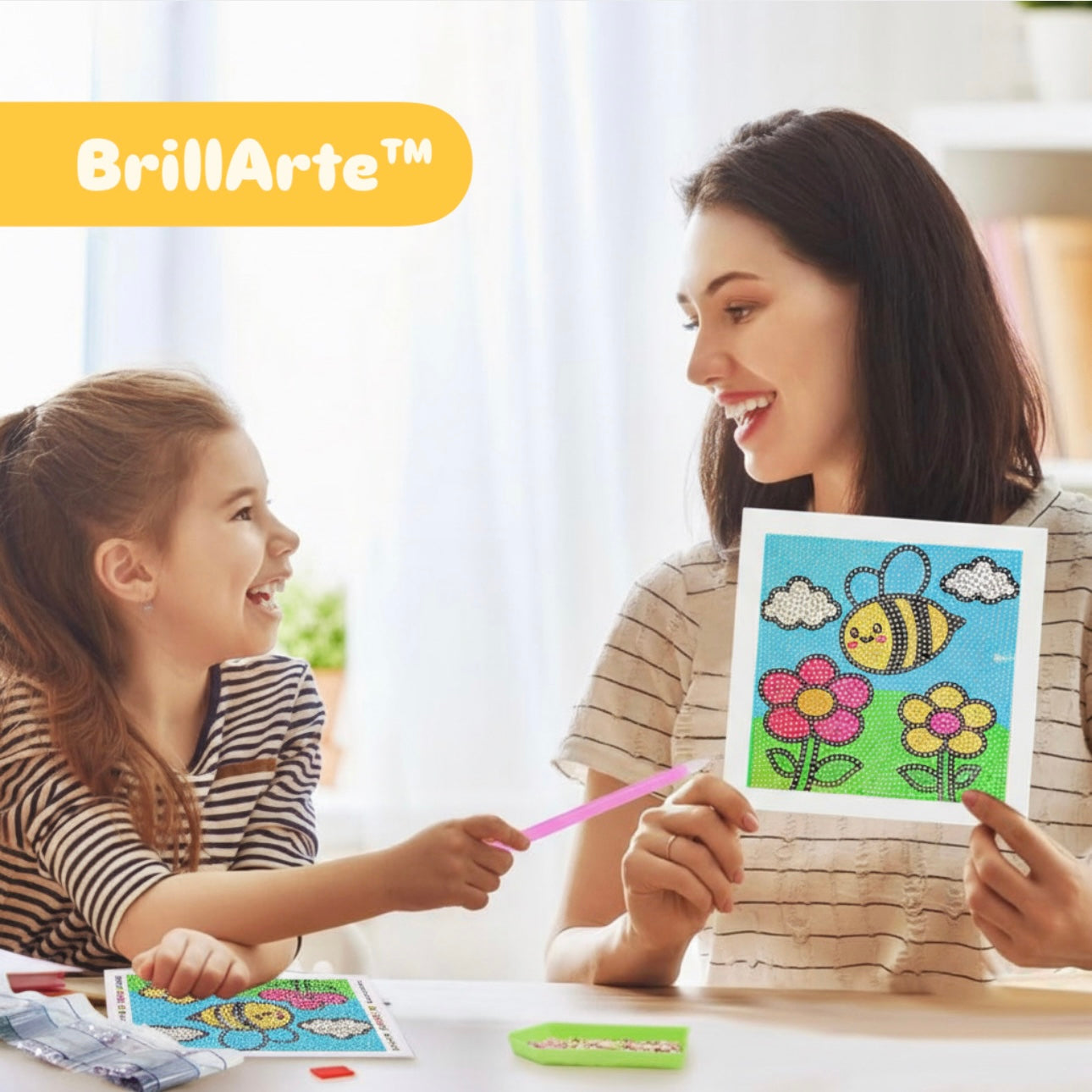 BrillArte™ ✨ 2 x 1!! Kit de pintura diamantes con marco 💎