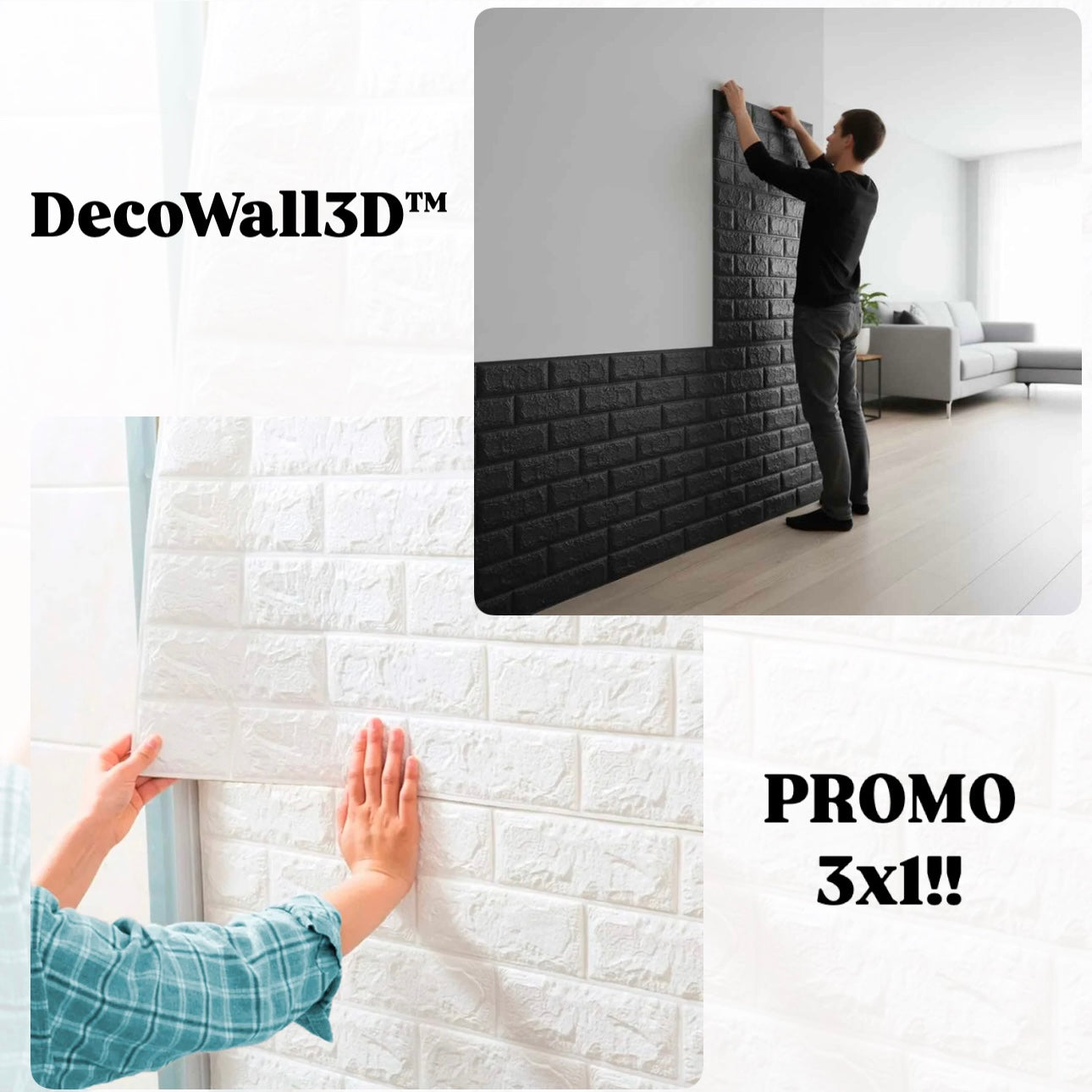 DecoWall3D™ - Panel de revestimiento de paredes 3D 💥 PROMO 3X1!! 💥