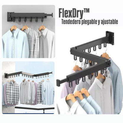 FlexDry™ - Tendedero de ropa plegable y ajustable