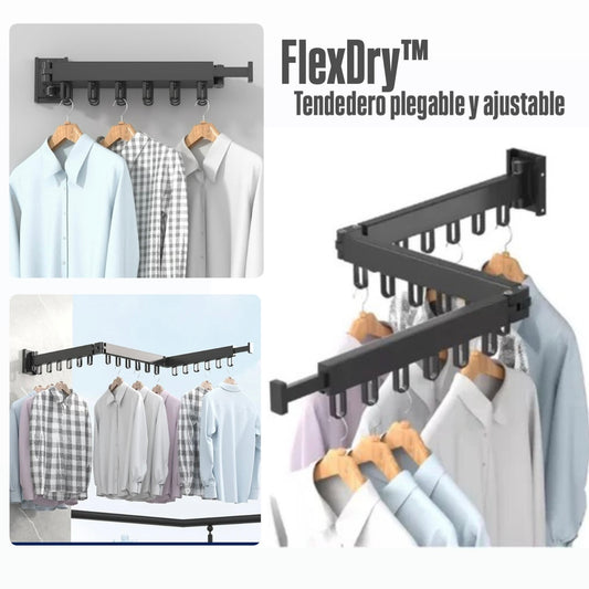 FlexDry™ - Tendedero de ropa plegable y ajustable