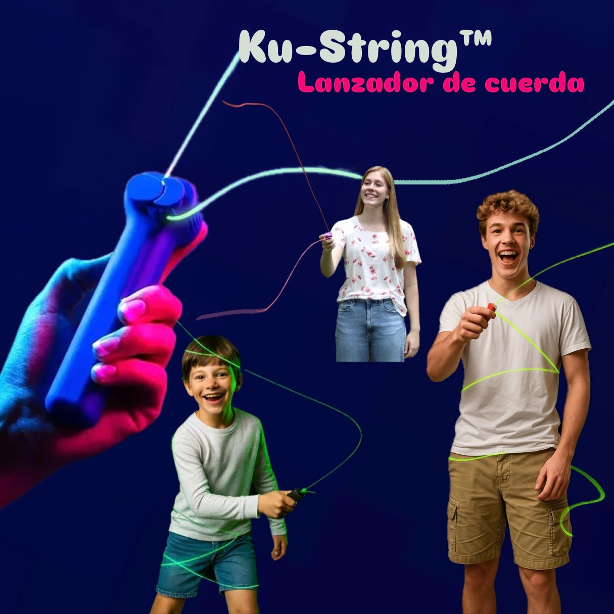 Ku-String™ | Lanzador de cuerda que brilla en la oscuridad ✨