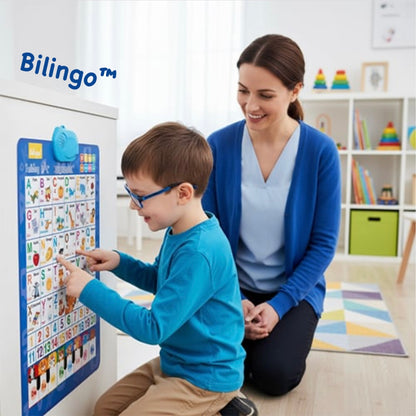 Bilingo™ - Mural educativo, didáctico y bilingüe con audio y música! 🧒 📖 👦