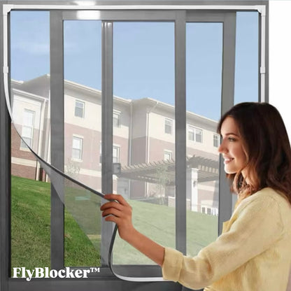 FlyBlocker™ 🚫 Cortina mosquitera adaptable 150 x 180cm 🦟