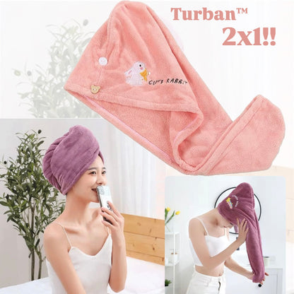 Turban™ - Toalla de microfibra turbante para el cabello 🧖‍♀️ PROMO 2x1!! 💥