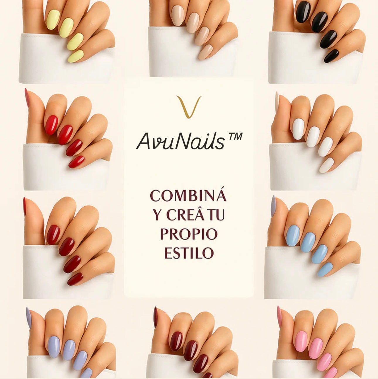 AvuNails™ - Pack de 20 uñas de gel 💅